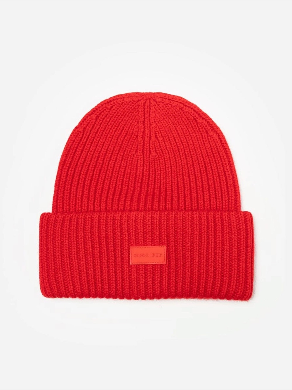 Gigi Pip Merino Wool Beanie- Ruby Red